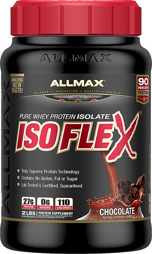 ALLMAX Nutrition IsoFlex Pure Whey Protein Isolate Chocolate 2 lbs (907gm)
