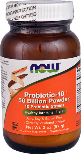 NOW Foods Probiotic-10™ 50 Billion Powder 2 oz (57gm)