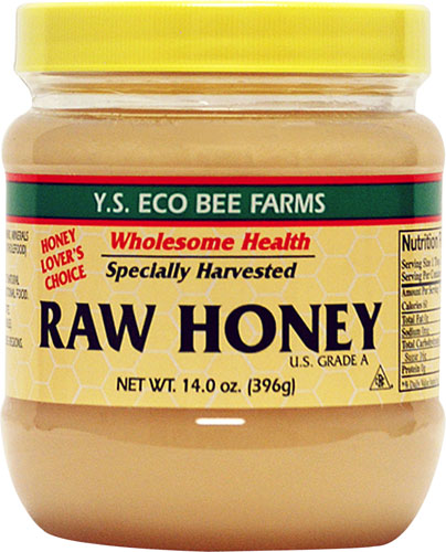 YS Eco Bee Farms Raw Honey 14 oz (396gm)
