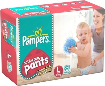 PAMPERS ACTIVE BABY PANTS LARGE>Procter & Gamble Hygiene and Health Care Ltd