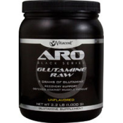 ARO Vitacost Black Series Glutamine Raw Unflavored 2.2 lb (1000 g)