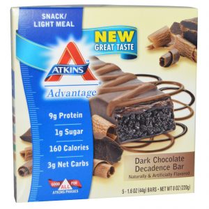 Atkins Snack Bar Dark Chocolate Decadence  5 Bars (44gm per bar)