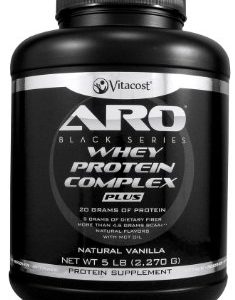 ARO Vitacost Black Series Whey Protein Complex PLUS Natural Vanilla  5 lb (2270 g)