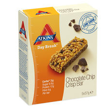 Atkins Day Break Bar Chocolate Chip Crisp 5 Bars (35gm per bar)