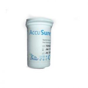 ACCUSURE BLOOD GLUCOSE STRIPS-50 strips -Microgene Diagnostic Systems