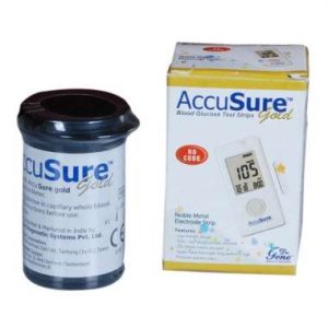 ACCUSURE GOLD BLOOD GLUCOSE STRIP-50 strips -Microgene Diagnostic Systems