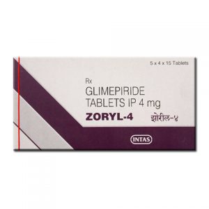 ZORYL 4 mg TABLET-15 tablets -Intas Pharmaceuticals