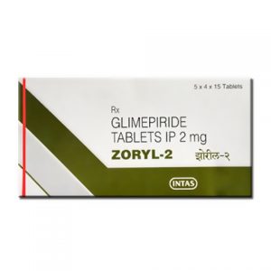 ZORYL 2 mg TABLET-15 tablets -Intas Pharmaceuticals