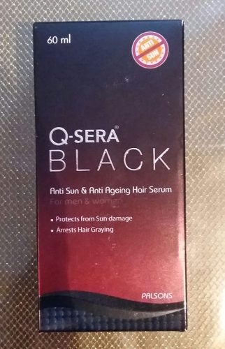Q SERA BLACK HAIR SERUM online,india,price,uses,works,side effects