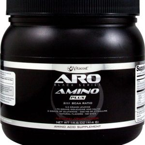 ARO Vitacost Black Series Amino Plus   BCAA Natural Fruit Punch 14.6 oz (414 g)