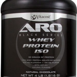 ARO Vitacost Black Series Whey Protein Isolate Natural Chocolate    4 lb (1816 g)