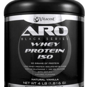 ARO Vitacost Black Series Whey Protein Isolate Natural Vanilla    4 lb (1816 g)