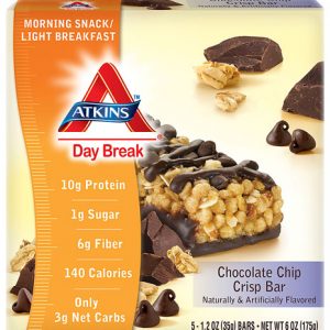 Atkins Day Break  Bar Chocolate Chip Crisp    5 Bars (35gm per bar)