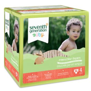 Seventh Generation Baby  Free and Clear Diapers Stage 4: 10 16 KGS    54 Diapers