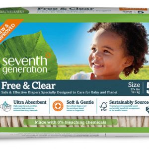Seventh Generation Baby  Free and Clear Diapers Stage 5: 12 KG plus     23 Diapers