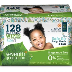 Seventh Generation Baby  Free and Clear Wipes    128 Unscented Wipes