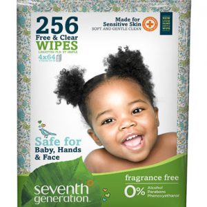 Seventh Generation Baby  Free and Clear Wipes Refill    256 Wipes