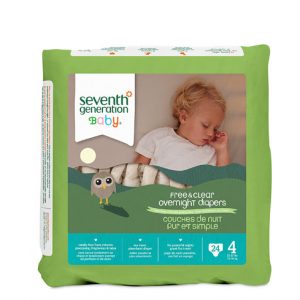 Seventh Generation Baby  Overnight Diapers Stage 4    24 Diapers