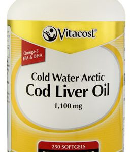 Vitacost Cold Water Arctic Cod Liver Oil    1100 mg   250 Softgels