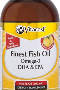 Vitacost Liquid Finest Fish Oil Omega 3 DHA & EPA Lemon    16.9 fl oz(500ml)