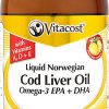 Vitacost Liquid Norwegian Cod Liver Oil Omega 3 EPA & DHA Lemon    1,700 mg   16.9 fl oz (500ml)