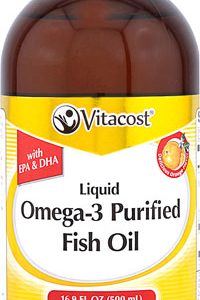 Vitacost Liquid Omega 3 Purified Fish Oil EPA & DHA Orange    16.9 fl oz (500ml)