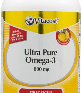 Vitacost Ultra Pure Omega 3 Lemon Flavor    800 mg   120 Softgels