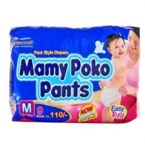 MAMY POKO PANTS DIAPER (MEDIUM)-9 diapers -Unicharm India