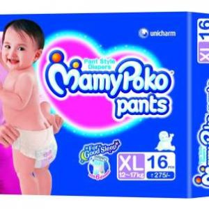 MAMY POKO PANTS DIAPER (XL)-16 diapers -Unicharm India