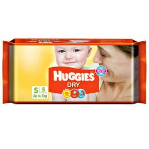 HUGGIES DRY DIAPER (SMALL)-5 diapers -Hindustan Unilever Ltd