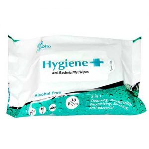 Apollo Pharmacy Hygiene Plus Anti Bacterial Refreshing Wet Wipes 30's