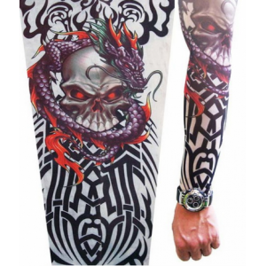 Skull of Fire Tattoo Sleeve