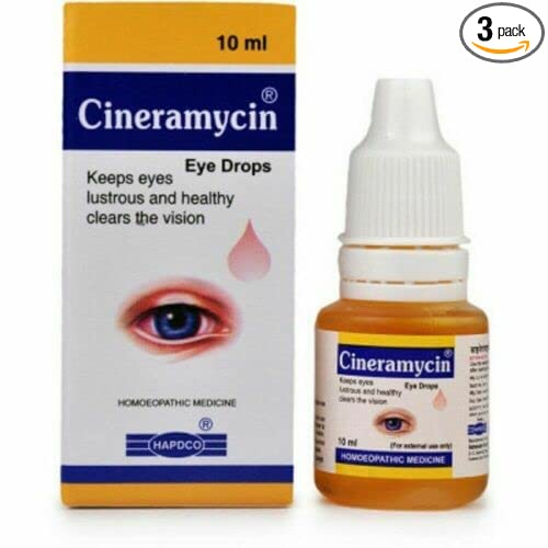 Hapdco Cineramycin Eye Drop 10ml (Pack of 3) 1