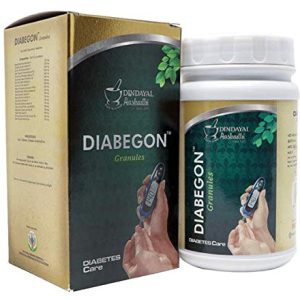 Dindayal Aushadhi Diabegon Granules Diabetic Care(Gold) 250 Gm | Ayurvedic Diabetes Medicine - Sugar Medicine | Extracts with Bahera, Haritki, Amlaki, Pippali, Sunthi etc.|