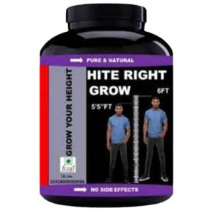 Hite Right Grow, Height Growth Medicine , Growth Body Bones, Increase Body Strength, 100g, Pack of 1