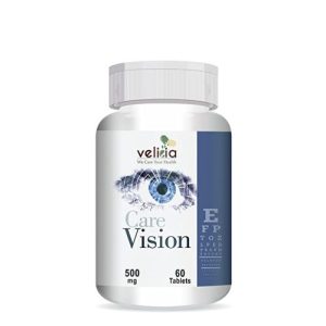 Velicia Eye Care Vision Supplement to Improve Vision, Blue Light & Digital Guard (Lutein, Zeaxanthin) - 60 Vegetarian Tablets