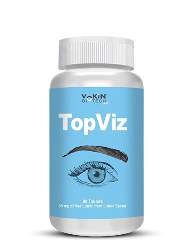 Vokin Biotech TopViz Eye Care Supplement to Improve Vision, Blue Light & Digital Guard (Lutein, Zeaxanthin) -Pack of 90 Vegetarian Tablets 1