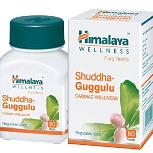 Himalaya Pure Herbs Shuddha Guggulu, Cardiac wellness Modulates blood lipid levels, Helps reduce excess cholesterol level in the blood- Pack of 60 Tablets