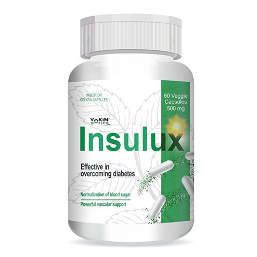 Vokin Biotech Herbal Insulux for Endocrine Health & Diabetes Control 500 Mg (60 Capsules) 1