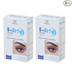 I-Drop Eye Drops|Complete Herbal Eye Care|100% Ayurvedic and Natural|10ml+10ml(pack of 2)
