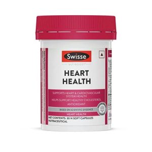 Swisse Heart Health – For Healthy Heart and Cardio Vascular Health, Supports Healthy Cholesterol Level – 30 Tablets