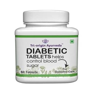 Tri-Origin Ayurveda Diabetic Tablets, Supports Sugar Control for Diabetes, 60 TABS