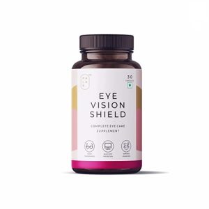 Palak Notes : EYE VISION SHIELD Capsule for Better Eyesight, Bilberry Fruit Extracts, Lutein, Beta Carotene, Zeaxanthin, Astaxanthin, Lycopene, No Preservatives, No Fillers : 30 Count Caps