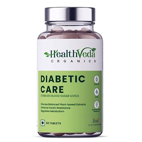 Health Veda Organics Diabetic Care Supplements with Karela, Gudmar, Jamun I 60 Veg Tablets I Manages Blood Sugar Levels I For Both Men & Women 1