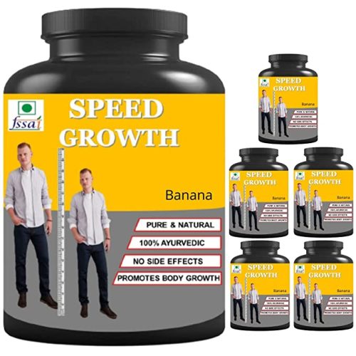 Speed Growth,Body Power,Increase Body Bones,Ayurvedic Medicine,Stamina,Flavor Banana,Pack of 6 1