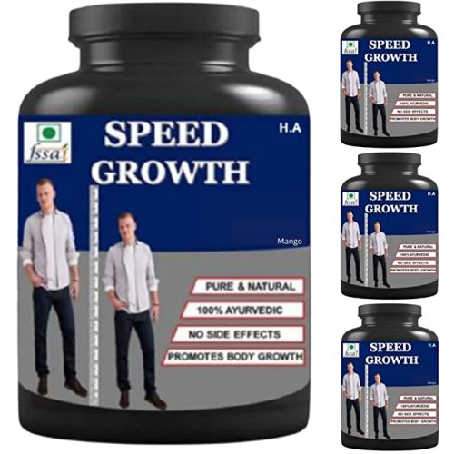 Speed Growth,Boost Energy,Body Power,Increase Bones,Ayurvedic Medicine,Flavor Mango,Pack of 4 1