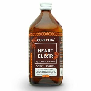 Cureveda Herbal Heart Elixir (Arjuna, Manuka, Kamalphool) Heart Health 450ml Syrup
