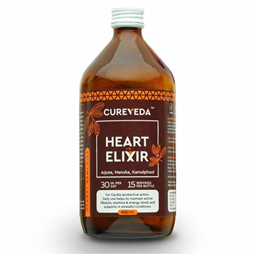 Cureveda Herbal Heart Elixir (Arjuna, Manuka, Kamalphool) Heart Health 450ml Syrup 1