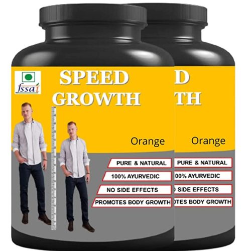 Speed Growth,Body Growth Medicine,Boost Energy,High Bones,Stamina,Flavor Orange,Pack of 2 1