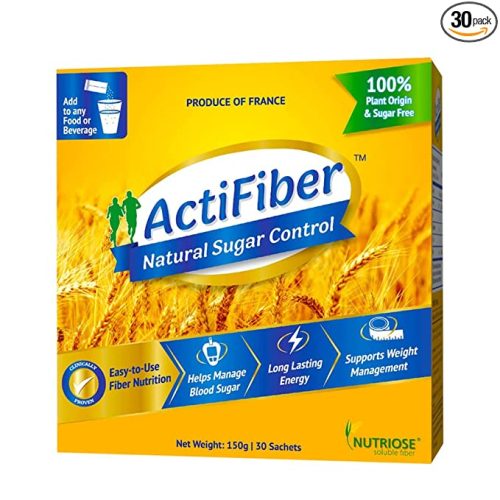 ActiFiber Natural Sugar Control – Diabetes Care Powder | Diabetic Food Product To Control Diabetes Naturally | 100% Nutriose Fiber To Manage Blood Glucose Fluctuations – (150 Gm Pack of 30 Sachets) 1